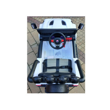 Auto na Akumulator S2388 Pilot Światła LED Radio Jeep Biały 4x45W