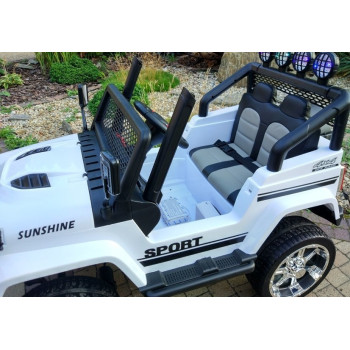 Auto na Akumulator S2388 Pilot Światła LED Radio Jeep Biały 4x45W