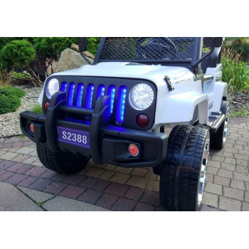 Auto na Akumulator S2388 Pilot Światła LED Radio Jeep Biały 4x45W