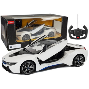 Auto R/C BMW i8 Rastar 1:14 Biały Drzwi Automatyczne