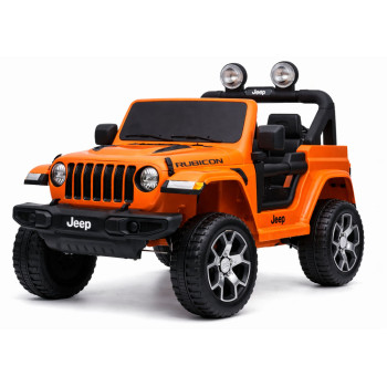 Auto na Akumulator Jeep Rubicon Światła LED MP3 Pilot 4x4 Pomarańczowy