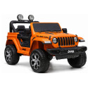 Auto na Akumulator Jeep Rubicon Światła LED MP3 Pilot 4x4 Pomarańczowy