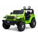 Auto na Akumulator Jeep Rubicon Światła LED MP3 Pilot 4x4 Zielony
