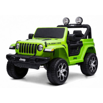 Auto na Akumulator Jeep Rubicon Światła LED MP3 Pilot 4x4 Zielony