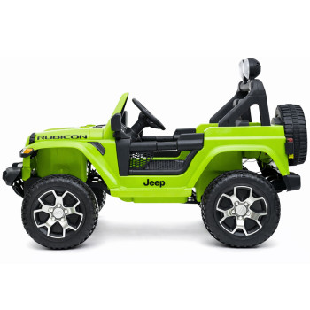 Auto na Akumulator Jeep Rubicon Światła LED MP3 Pilot 4x4 Zielony