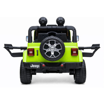 Auto na Akumulator Jeep Rubicon Światła LED MP3 Pilot 4x4 Zielony
