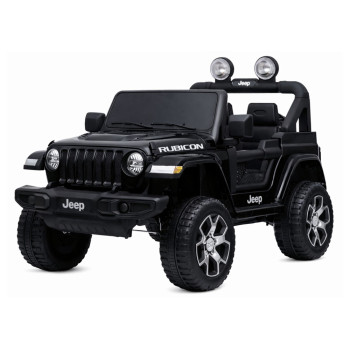 Auto na Akumulator Jeep Rubicon Światła LED MP3 Pilot 4x4 Czarny