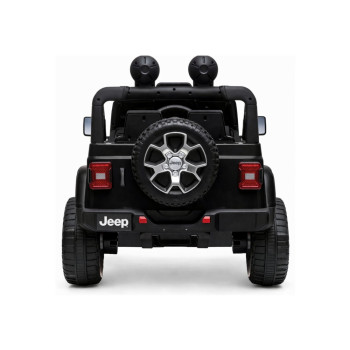 Auto na Akumulator Jeep Rubicon Światła LED MP3 Pilot 4x4 Czarny