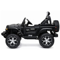 Auto na Akumulator Jeep Rubicon Światła LED MP3 Pilot 4x4 Czarny