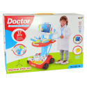 Zestaw Lekarski na Wózku Stolik Lekarski Dla Dzieci Doktor EKG 17 el.