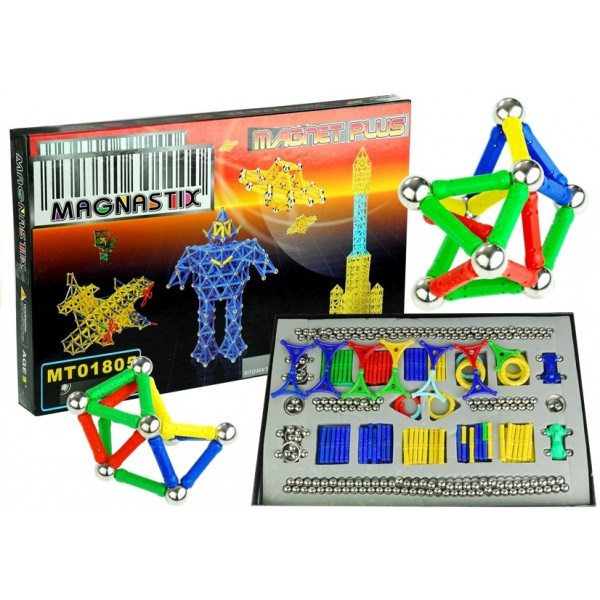 Zestaw Magnastix Klocki Magnetyczne 560 + Tablica