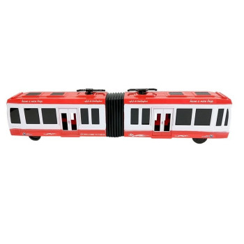 Autobus Przegubowy z Napędem Frykcyjnym Czerwony