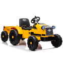 Traktor na Akumulator z Przyczepą CH9959 Światła LED Pilot Radio Żółty