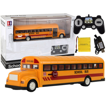 Żółty Autobus Szkolny Zdalnie Sterowany R/C Otwierane Drzwi