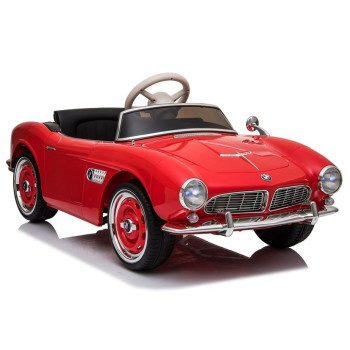 Auto na Akumulator BMW Retro Dla Dzieci Pilot LED MP3 Czerwone Lakierowane