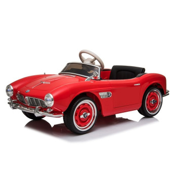Auto na Akumulator BMW Retro Dla Dzieci Pilot LED MP3 Czerwone Lakierowane
