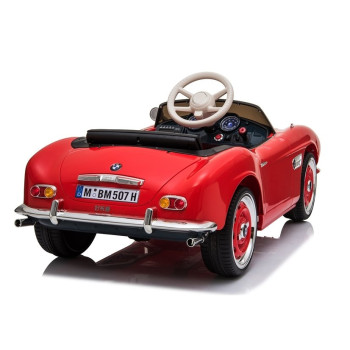 Auto na Akumulator BMW Retro Dla Dzieci Pilot LED MP3 Czerwone Lakierowane