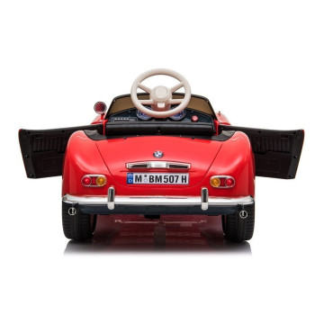 Auto na Akumulator BMW Retro Dla Dzieci Pilot LED MP3 Czerwone Lakierowane