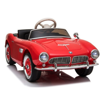 Auto na Akumulator BMW Retro Dla Dzieci Pilot LED MP3 Czerwone Lakierowane