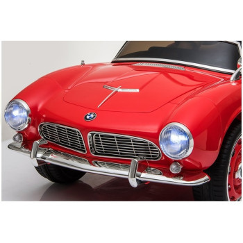 Auto na Akumulator BMW Retro Dla Dzieci Pilot LED MP3 Czerwone Lakierowane