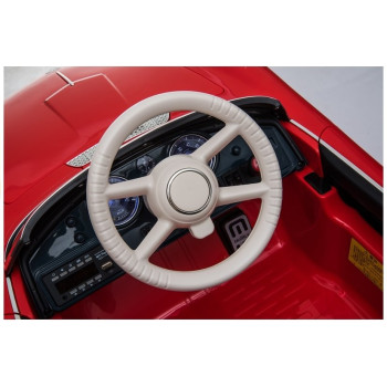 Auto na Akumulator BMW Retro Dla Dzieci Pilot LED MP3 Czerwone Lakierowane