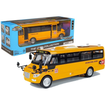 Metalowy Autobus Szkolny z silnikiem naciąganym