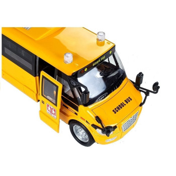 Metalowy Autobus Szkolny z silnikiem naciąganym