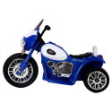 Motor na Akumulator Trójkołowy JT568 Policja Dla Dzieci LED Niebieski