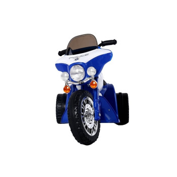 Motor na Akumulator Trójkołowy JT568 Policja Dla Dzieci LED Niebieski