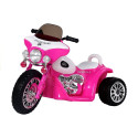 Motor na Akumulator Trójkołowy JT568 Policja Dla Dzieci LED Ciemnoróżowy