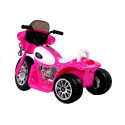 Motor na Akumulator Trójkołowy JT568 Policja Dla Dzieci LED Ciemnoróżowy