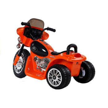 Motor na Akumulator Trójkołowy JT568 Policja Dla Dzieci LED Pomarańczowy