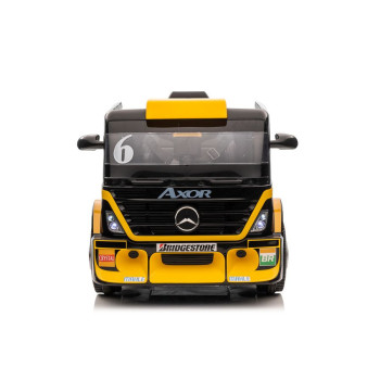 Auto Na Akumulator Ciężarówka Mercedes + Naczepa XMX622B Żółty LCD