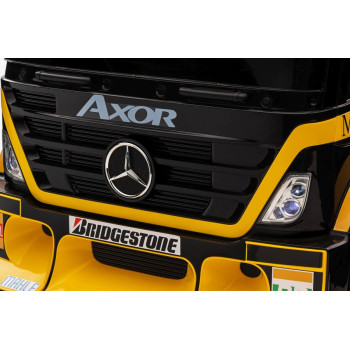 Auto Na Akumulator Ciężarówka Mercedes + Naczepa XMX622B Żółty LCD