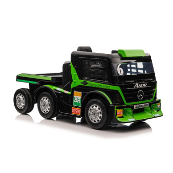 Auto Na Akumulator Ciężarówka Mercedes + Naczepa XMX622B Zielony LCD