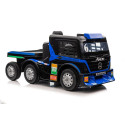 Auto Na Akumulator Ciężarówka Mercedes + Naczepa XMX622B Granatowy LCD