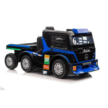 Auto Na Akumulator Ciężarówka Mercedes + Naczepa XMX622B Granatowy LCD