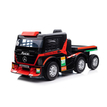 Auto Na Akumulator Mercedes + Naczepa XMX622B Światła LED Czerwony LCD