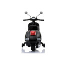 Skuter na Akumulator Vespa Dla Dzieci Światła LED Panel MP3 Czarny