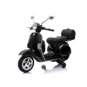 Skuter na Akumulator Vespa Dla Dzieci Światła LED Panel MP3 Czarny