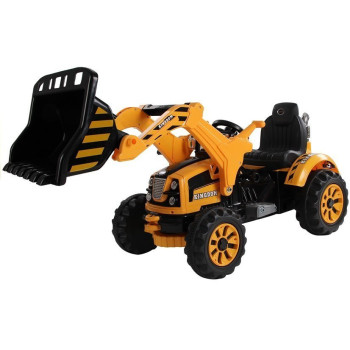 Traktor na akumulator z Łyżką Koparka Pomarańczowy