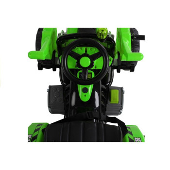Traktor Koparko-Ładowarka Na Akumulator Dla Dzieci Z Ruchomą Łyżką Zielona
