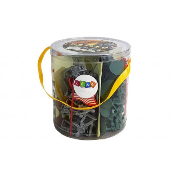 Duży Zestaw Militarny Wojskowy 100 elementów Żołnierze Flagi