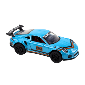 Auto Sportowe Samochód 1:32 Figurka Niebieska Spojler Metal