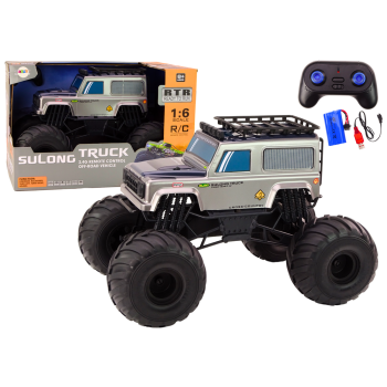 Duże Auto Terenowe Zdalnie Sterowane Suv 2.4G RC 1:6 Szary