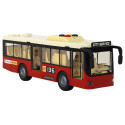 Autobus Na Baterie Światła Dźwięki Czerwony Miejski  1:16