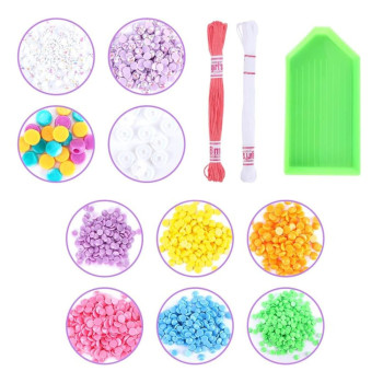 Zestaw Kreatywny do Robienia Bransoletek DIY Diamenciki Wyklejanie