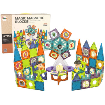 Klocki Magnetyczne Budowle 3D Diabelski Młyn 155 Elementów