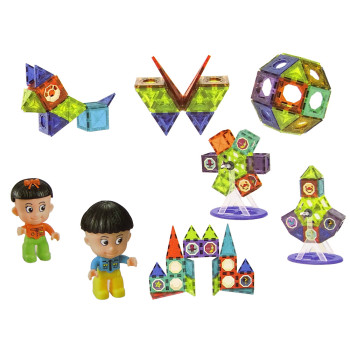 Klocki Magnetyczne Budowle 3D Diabelski Młyn Karuzela 71 Elementów