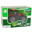 Mały Traktor Rolniczy Farmerski Otwierana Maska Czerwony 13 cm